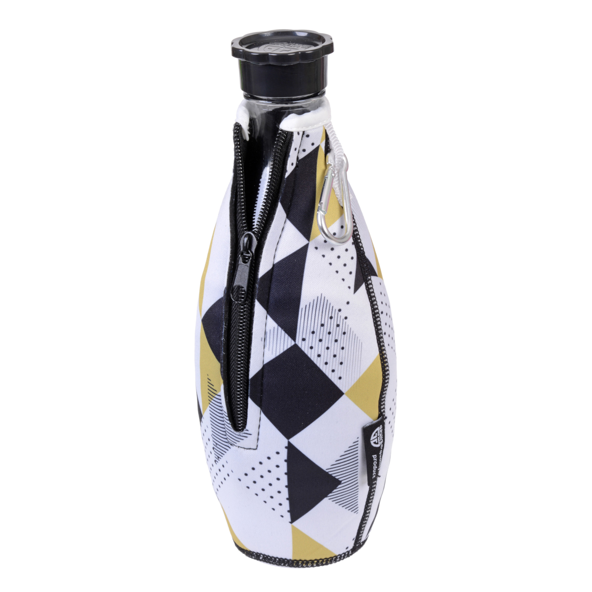 Flaschenhülle für Sodastream-Glasflaschen, weiß/schwarz/beige