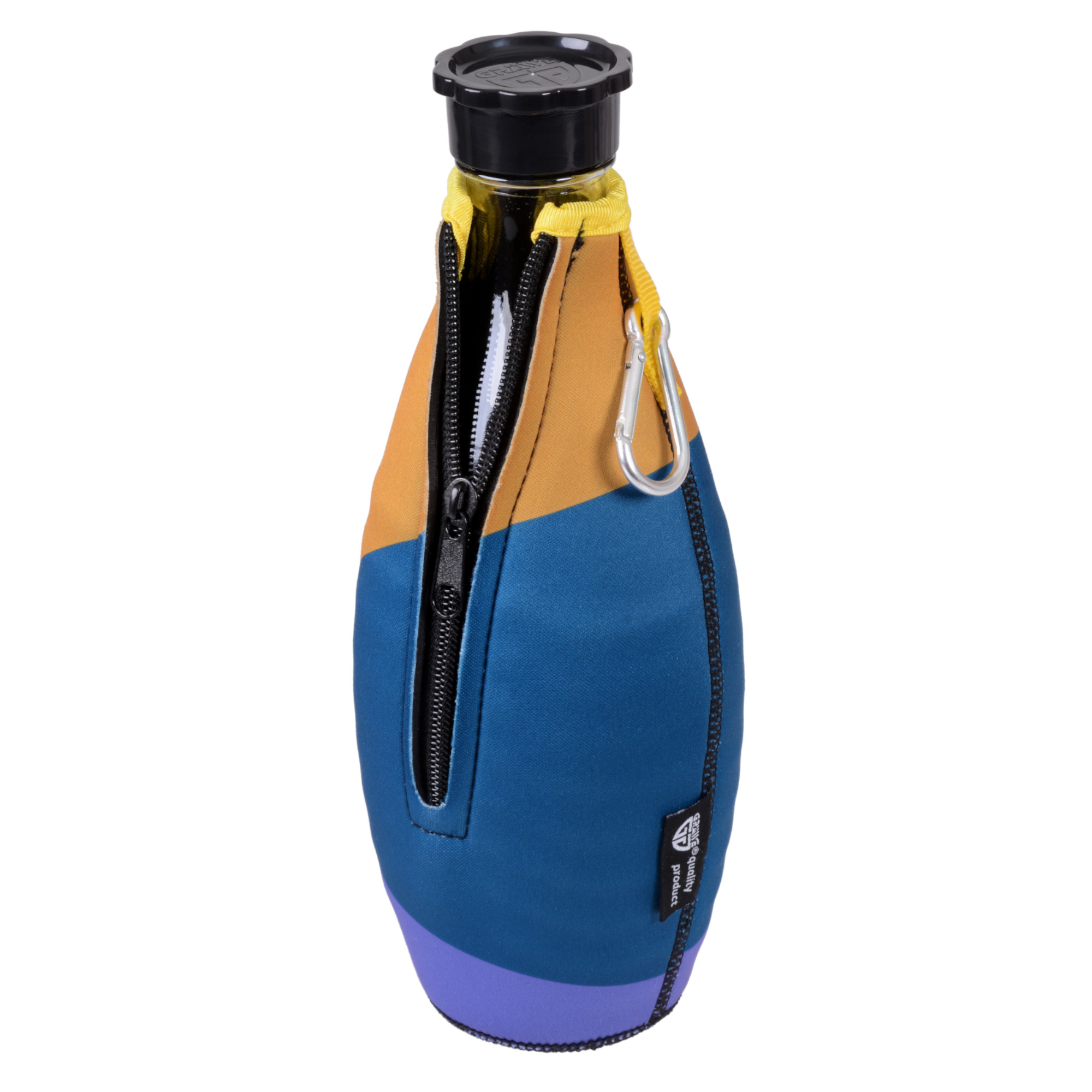 Flaschenhüllen für Sodastream-Glasflaschen, Neopren, dunkelgelb/petrol/lila