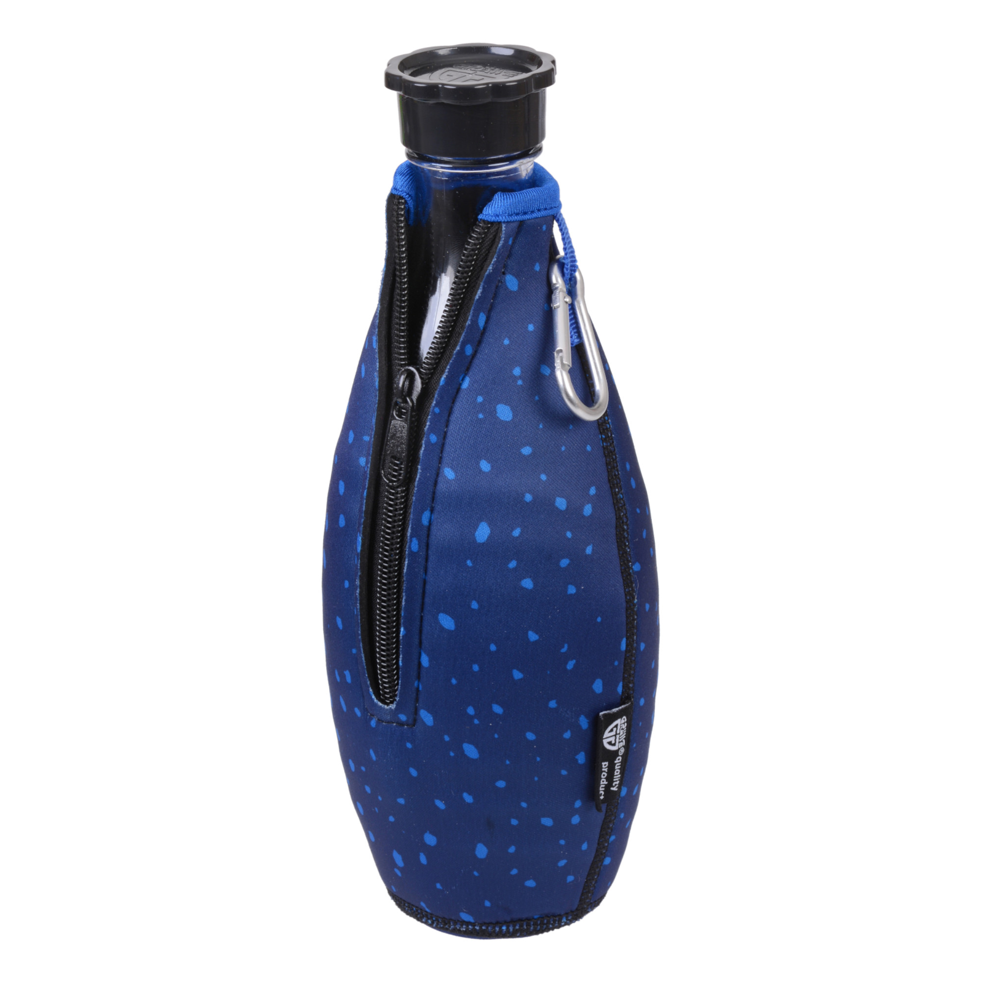 Flaschenhülle für Sodastream-Glasflaschen, Neopren, dunkelblau/hellblau