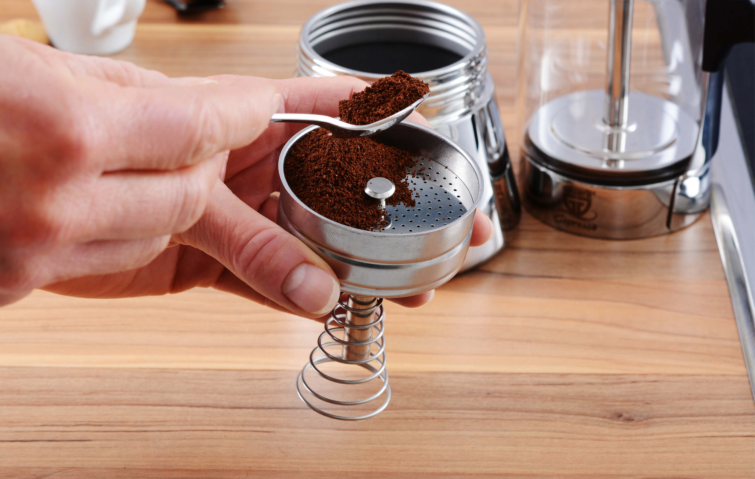 Reduziereinsatz für Espressokocher mit Glaskanne 160 ml