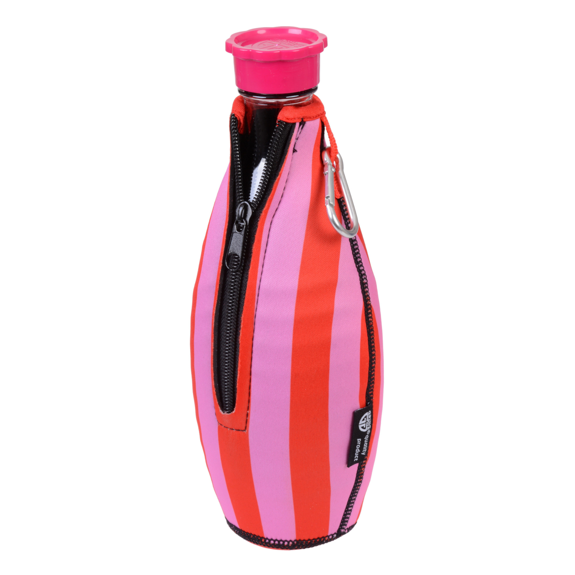 Flaschenhülle für Sodastream-Glasflaschen, Neopren, rot/rosa