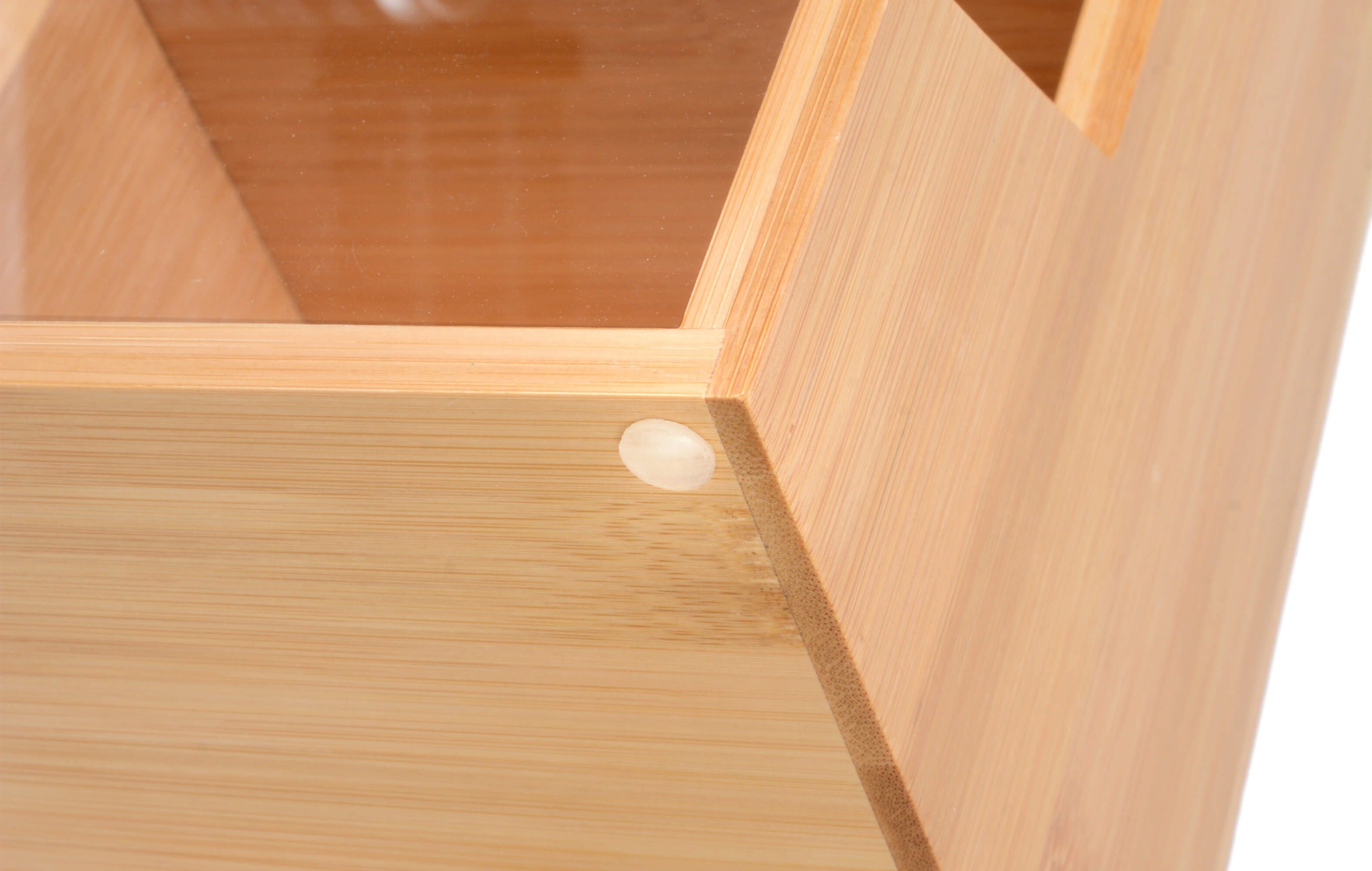 Küchenregal 15 cm breit, für die Arbeitsplatte inkl. Anti-Rutsch-Noppen, Bambus